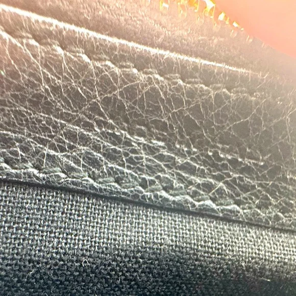 Balenciaga Giant Continental Wallet Black Lambskin Gold Hardware Authentic - Picture 11 of 15